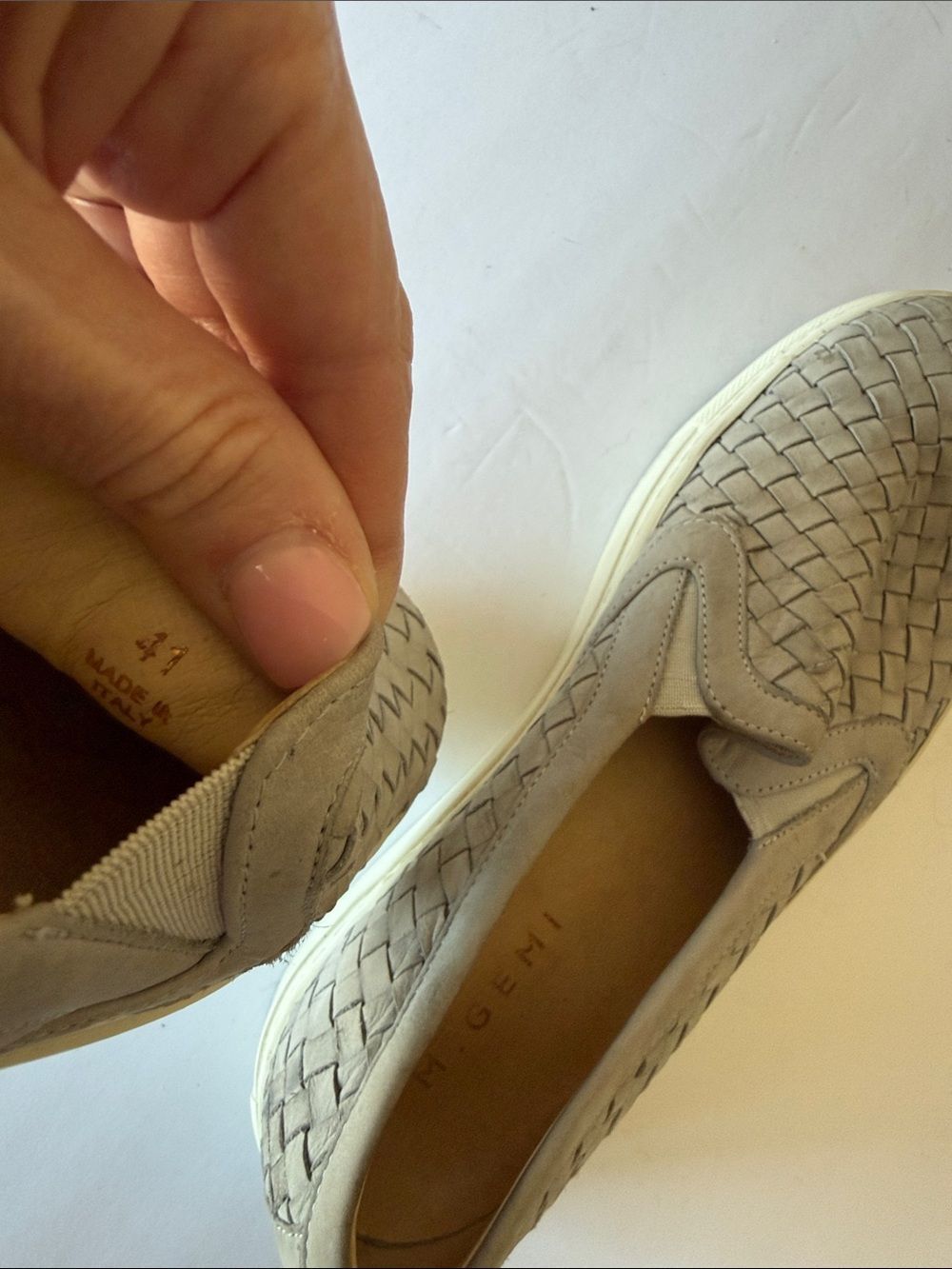 M. Gemi the Cerchio woven slip-on flats leather sz 41 - Picture 7 of 7